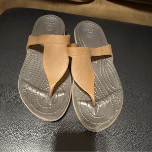 CROCS Brown and Gray Sandals